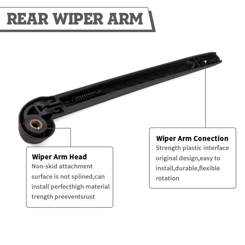 HODEE Rear Wiper Arm Blade Nut Set Replacement for AUDI Q5 2009-2017 VW Volkswagen Touareg 2011-2017 SQ5 2014-2017,Rear Wiper Cover Accessories Assembly,Back Windshield Window Cap,OE:8R09554071P9 - Image 4
